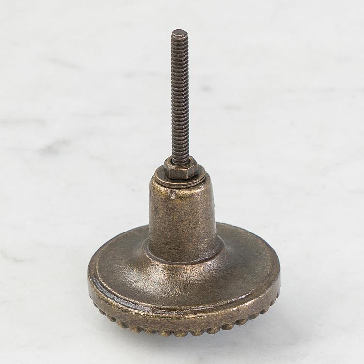 Стеклянная мебельная ручка Дамасский лотос Damask Lotus Metal Glass Knob