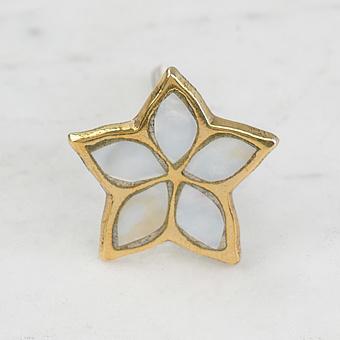 Мебельная ручка Star Brass Pearl Knob