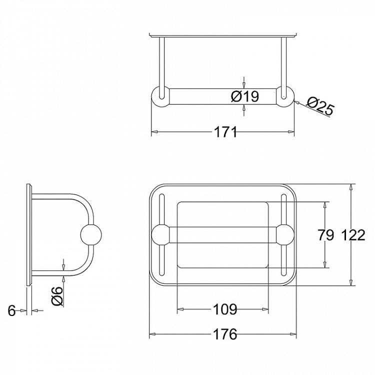 Держатель туалетной бумаги золотого цвета Toilet Roll Holder Gold
