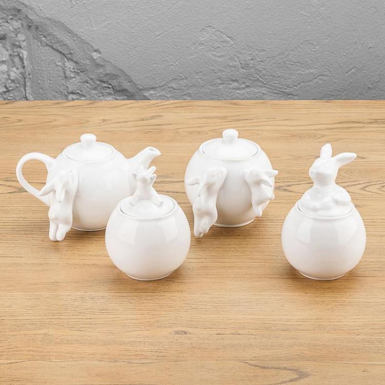 Сахарница с кроликом на крышке Rabbit On The Lid Sugar Bowl