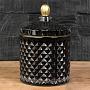 Аромасвеча Aroma Candle In Black Faceted Glass Blue Collier Driftwood Small