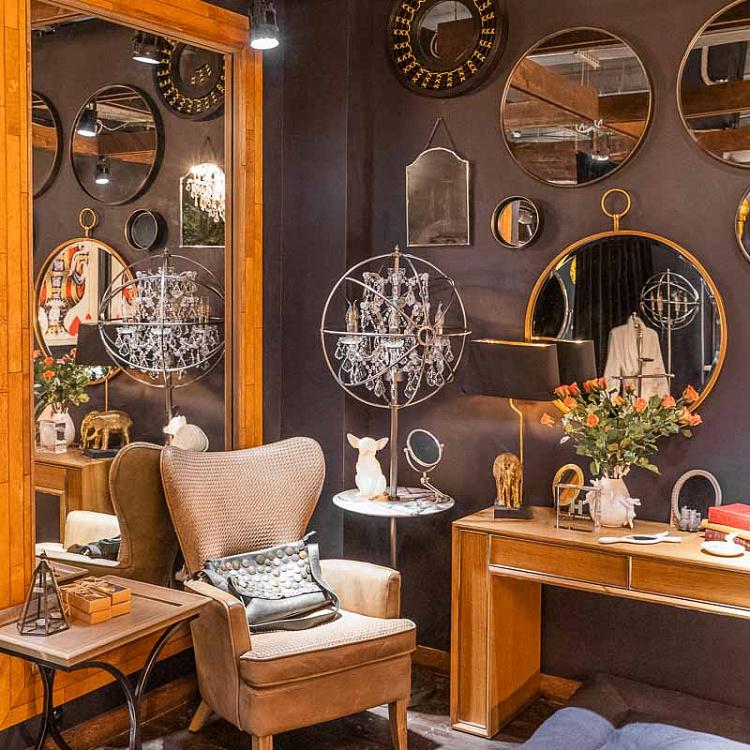 Хрустальный торшер со столиком и гироскопом Кристалл Gyro Crystal Floor Lamp With Tray