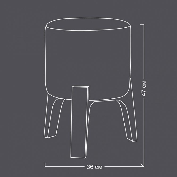 Табурет Цилиндр с двойной стежкой, M F296 Drum Stool Medium With Double Stitch