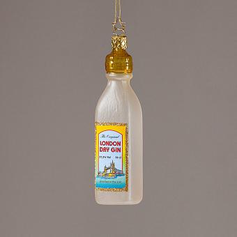 Gin Bottle White Yellow 12,5 cm
