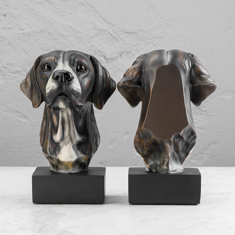 Набор из двух держателей для книг Головы собак Bookend Dogs Heads