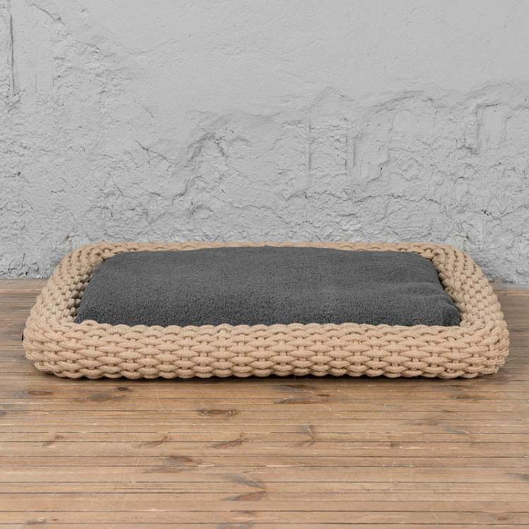 Серая лежанка для собак/кошек Амели, L Amelie Cushion Large, Grey