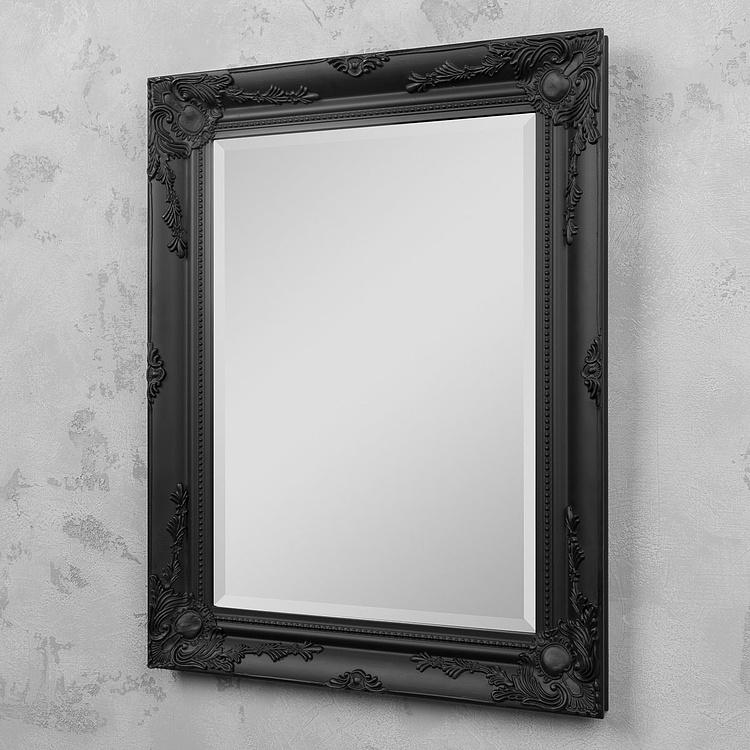Настенное зеркало в чёрной раме Классический орнамент Classic Ornate Wall Mirror Black