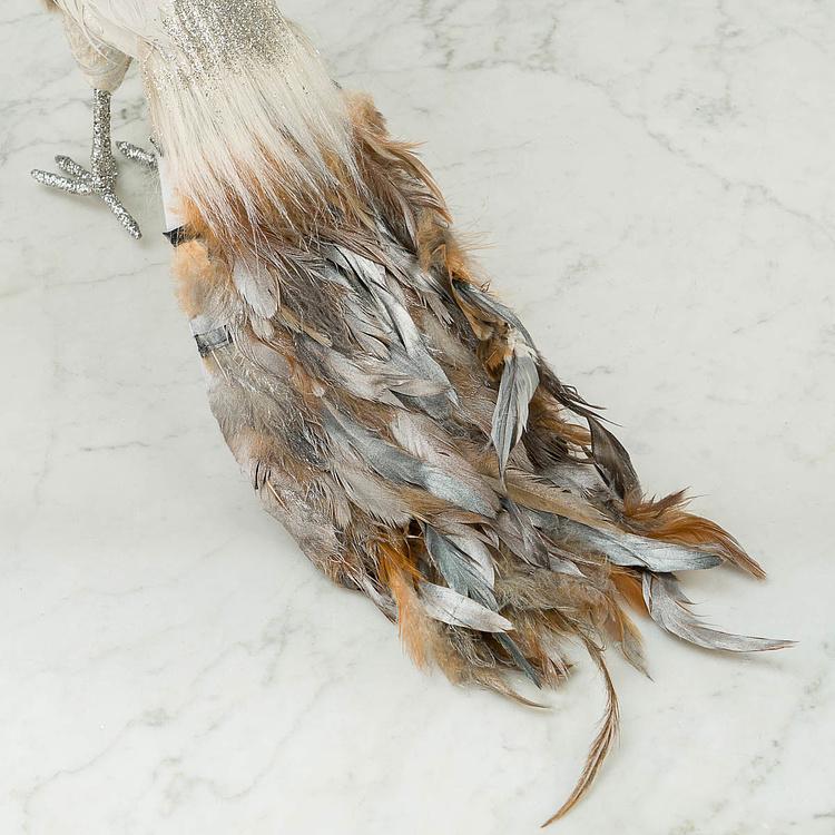 Статуэтка Павлин с золотой короной, L Peacock With Golden Crown Large