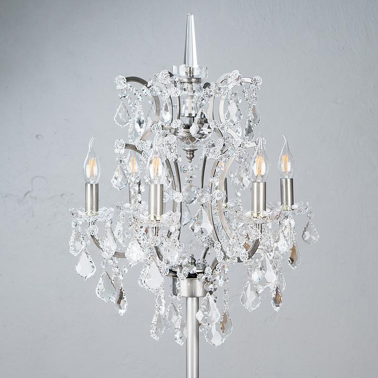 Хрустальный торшер со столиком Кристалл Crystal Floor Lamp With Tray