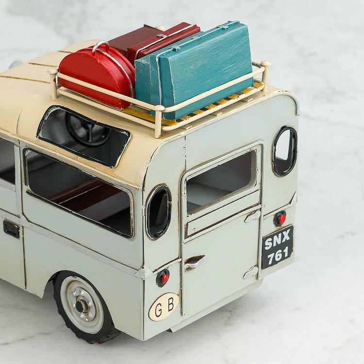 Статуэтка Винтажный Ленд Ровер с багажом Vintage Landrover With Luggage