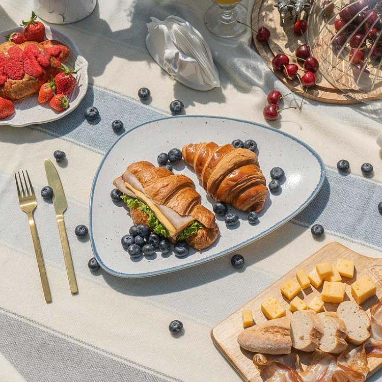 Треугольная тарелка Органика Море, L Organica Mare Triangular Plate Large