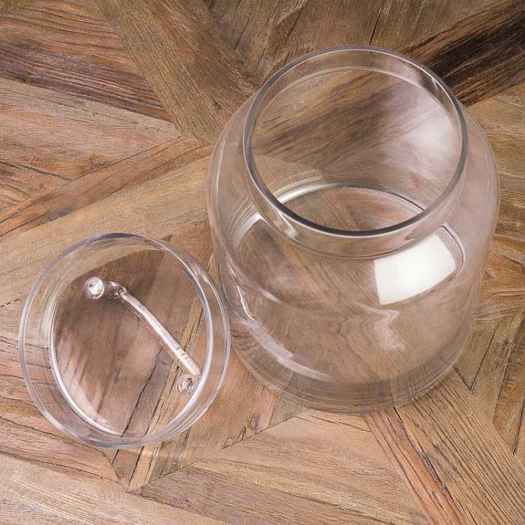 Стеклянная ёмкость для хранения, M Glass Vase With Straight Handle Medium