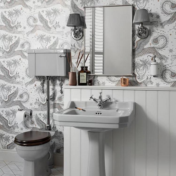 Настенный белый дозатор для жидкого мыла в подставке цвета хром Single Soap Dispenser Chrome