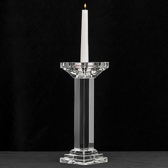 Leon Crystal Pillar Candle Holder