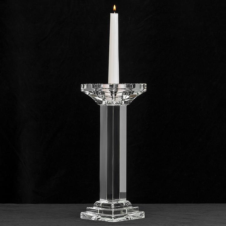 Хрустальный подсвечник Леон  Leon Crystal Pillar Candle Holder