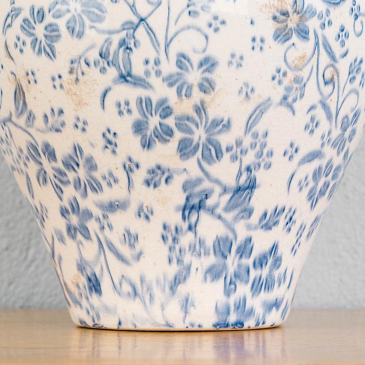 Ваза с синей цветочной росписью Ceramic Vase Blue Painted