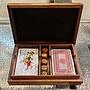 Игральные карты и кости Wooden Box With 2 Card Games And Dices discount