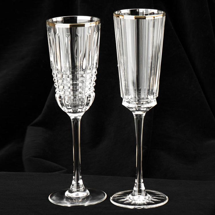 Бокал для шампанского с золотым ободком Рандеву Rendez-Vous Champagne Glass With Golden Rim