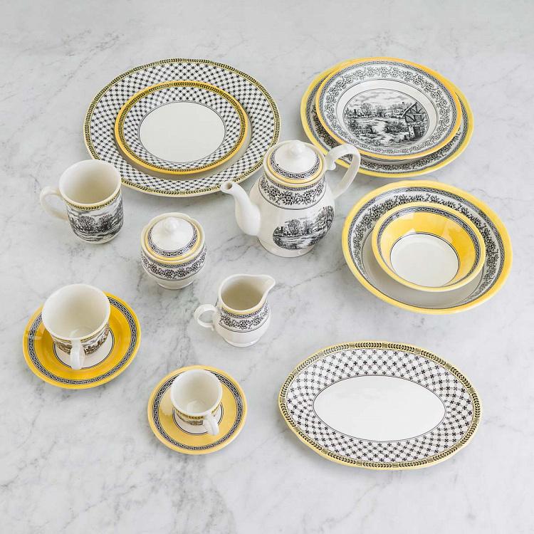 Овальное сервировочное блюдо Безмятежный, L Halcyon Oval Serving Plate Large