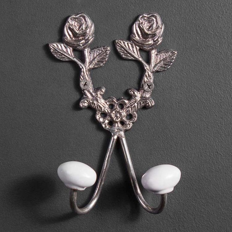 Двухрожковый крючок Две розы 2 Roses Hook With Ceramic