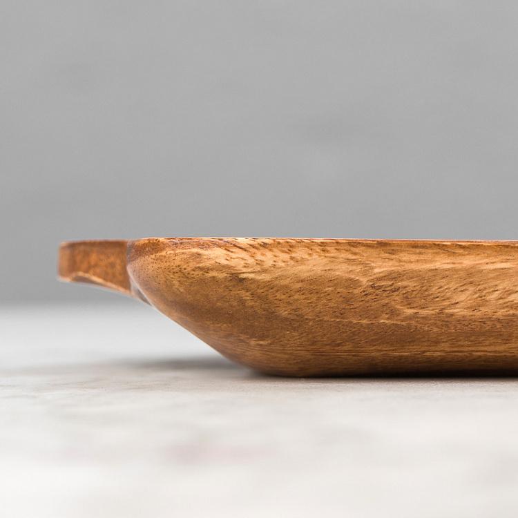 Деревянное сервировочное блюдо с ручками Органик Organic Serving Dish With Handles