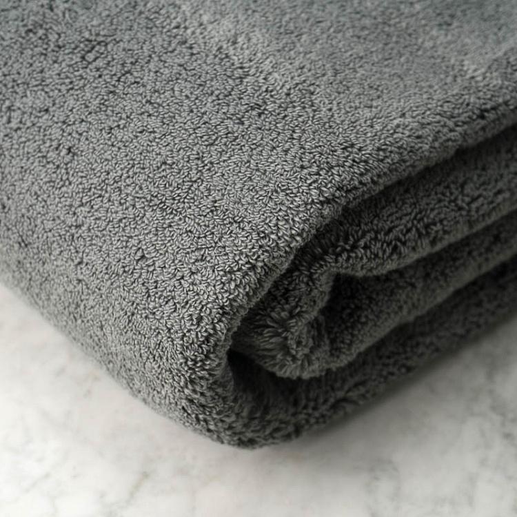 Тёмно-серое махровое банное полотенце Олимпия 100x180 см Olympia Body Towel Dark Grey 100x180 cm