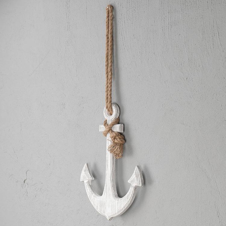 Подвесное украшение на верёвке Бежевый якорь Anchor With Rope Beige