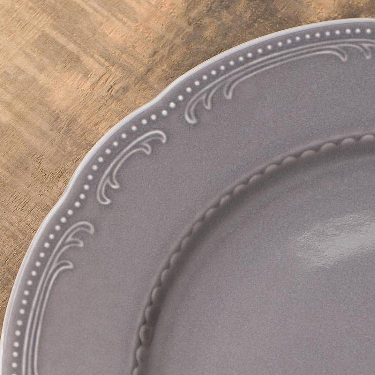 Туманно-серая обеденная тарелка Старая Вена, S Vecchio Vienna Dinner Plate Small London Smoke