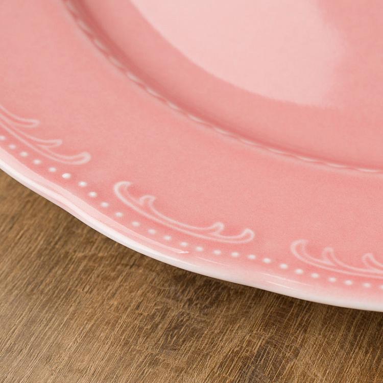 Пудрово-розовая обеденная тарелка Старая Вена, S Vecchio Vienna Dinner Plate Small Powder Pink