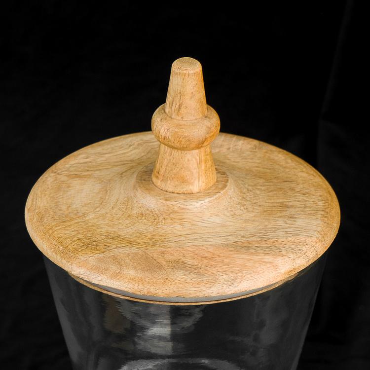 Конфетница с деревянной крышкой Византия Byzantium Airtight Jar