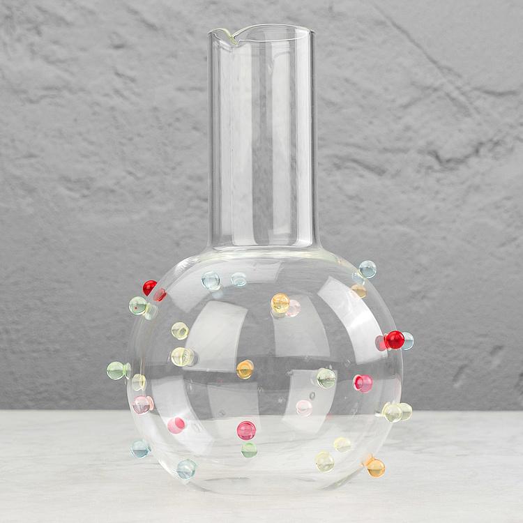 Стеклянная ваза с разноцветными точками Glass Vase Carafe