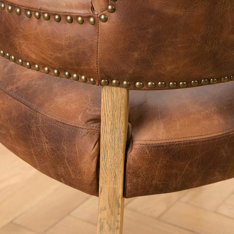 Стул Ньюпорт с подлокотниками, светлые ножки Newport Dining Chair, Oak Brown