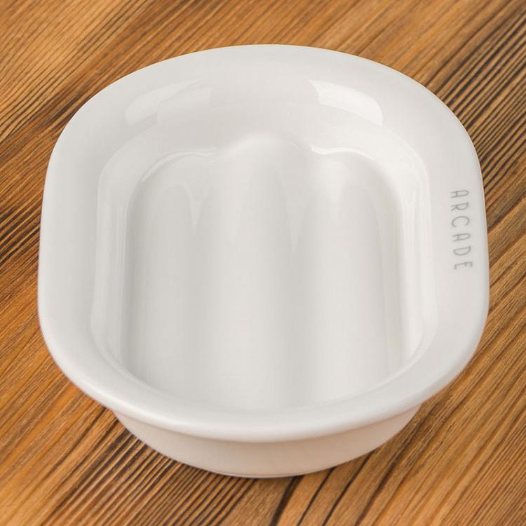 Овальная белая мыльница Аркада Arcade Soap Dish White