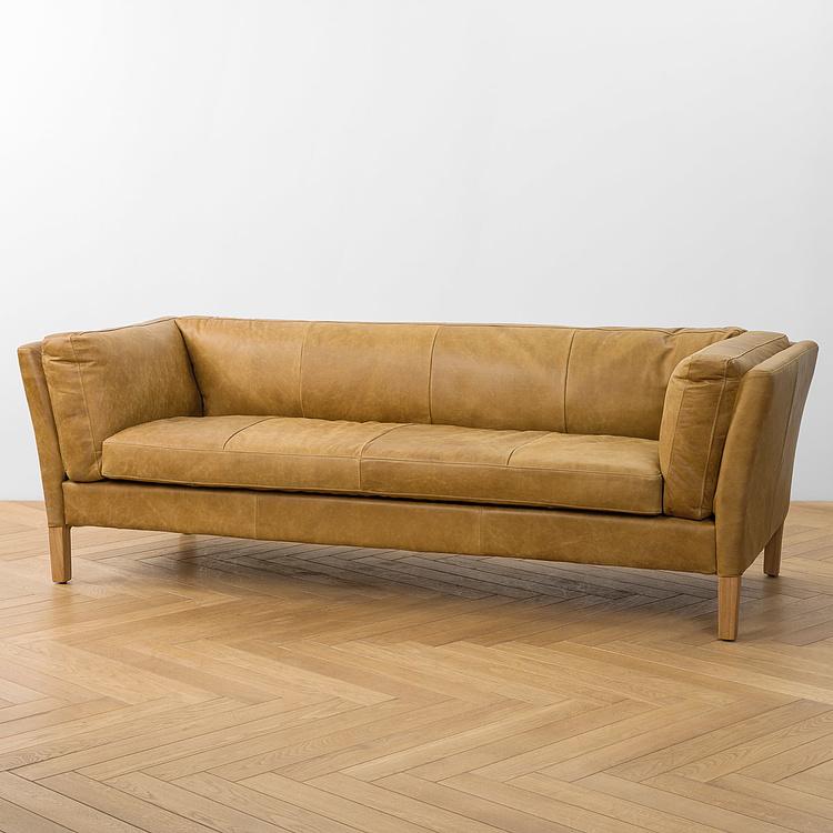 Трёхместный диван Линкольн, ножки белёный дуб Lincoln 3 Seater, Bleached Oak PF