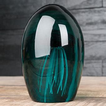 Glass Paperweight Blue Lagoon Jellyfish