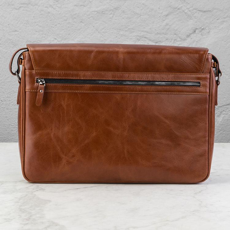 Кожаная мужская сумка-портфель Мессенджер Satchel Messenger Bag