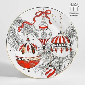 New Year Balls Dessert Plate