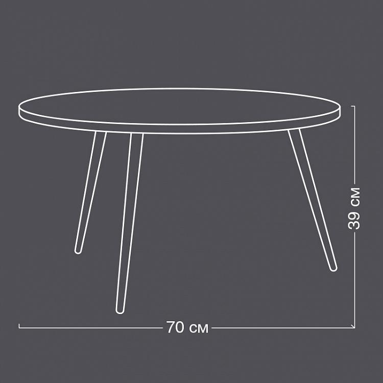 Журнальный круглый стол из переработанного тика Round Coffee Table Recycled Teak