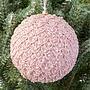 Ёлочная игрушка Lace And Rhinestones Ball Peach 10 cm