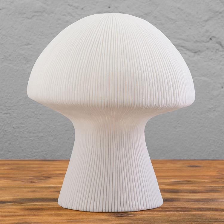 Ребристая настольная лампа с лампочкой внутри Гриб Ribbed Mushroom Lamp Large