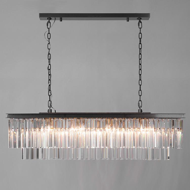Прямоугольная люстра Одеон, M Odeon Rectangular Chandelier Medium