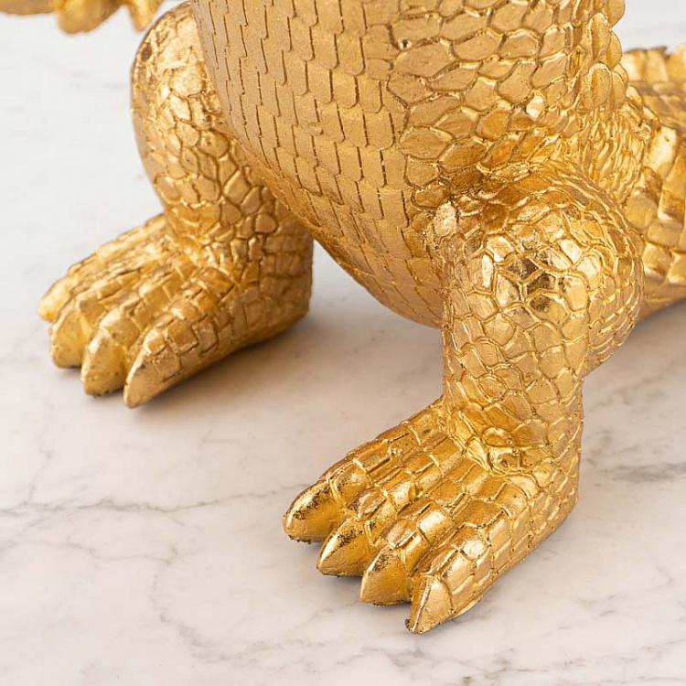 Подставка для мелочей и украшений Крокодил Морти Crocodile Morty With Tray Gold