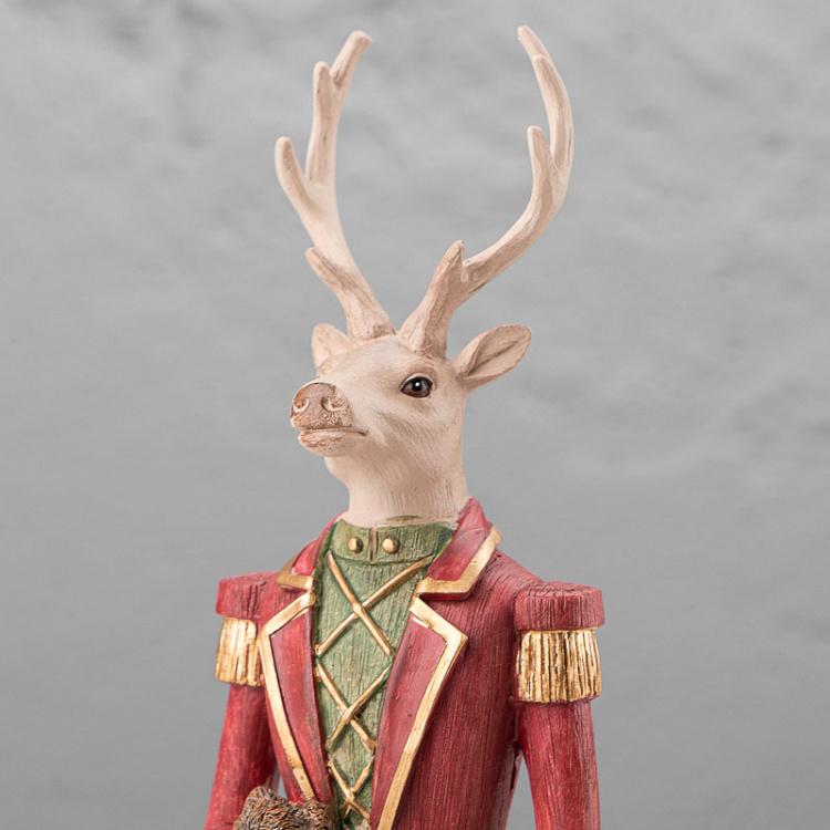 Статуэтка Олень с плюшевым мишкой Figure Deer With Teddy Bear 37,5 cm