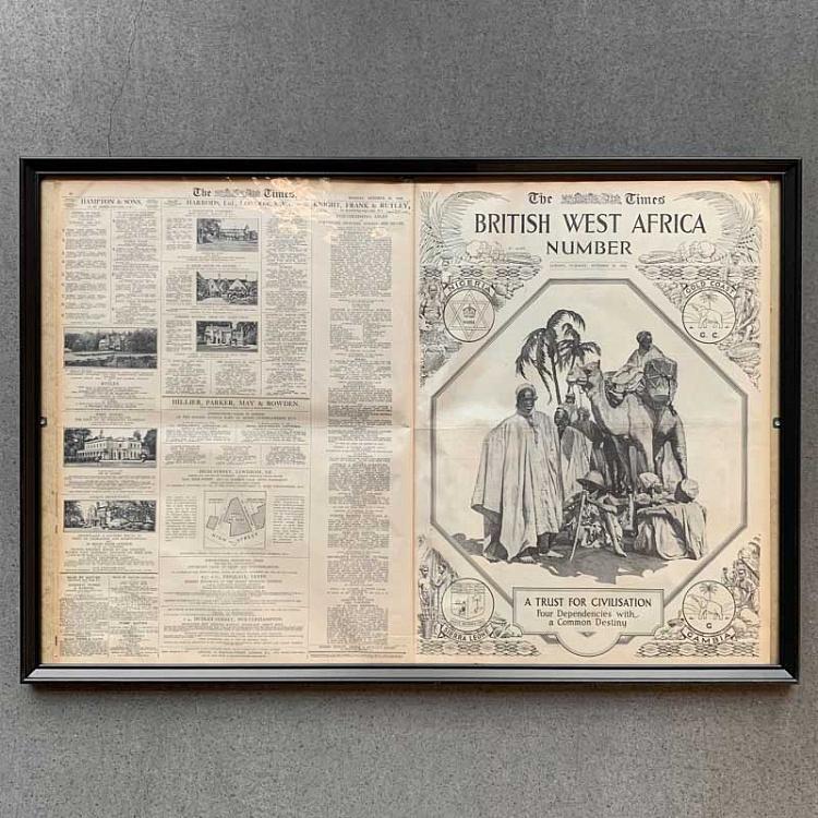 Винтажная газета в раме Таймс, 29 октября 1928 Vintage Times, Oct 29, 1928