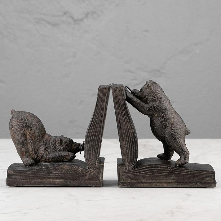 Набор из двух держателей для книг Медведи-детективы Bookend Detective Bears