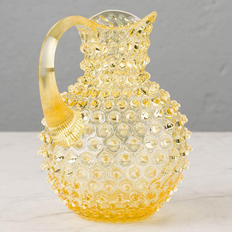 Солнечно-желтый кувшин Диамант Pitcher Hobnail Sun Yellow Large