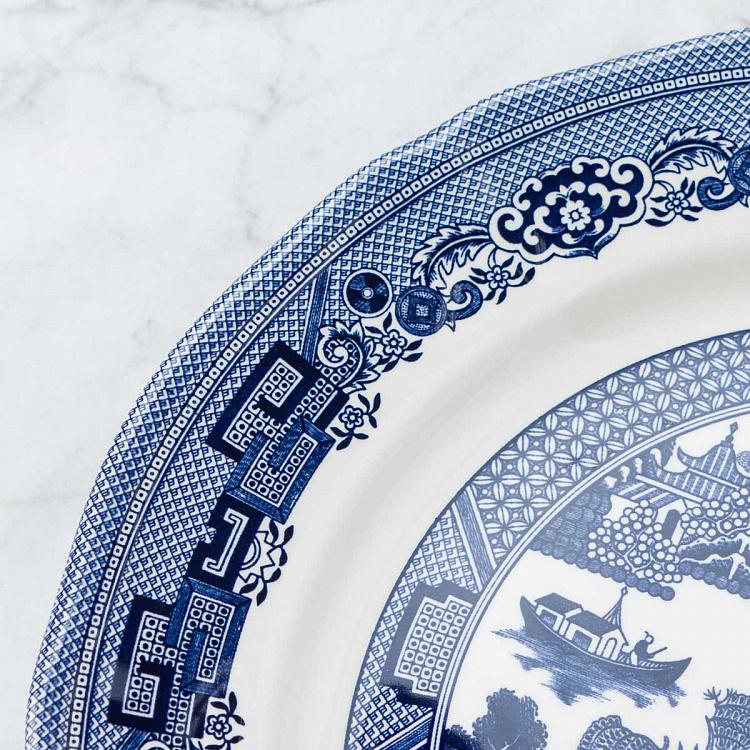 Сервировочная тарелка Голубая ива Blue Willow Serving Plate