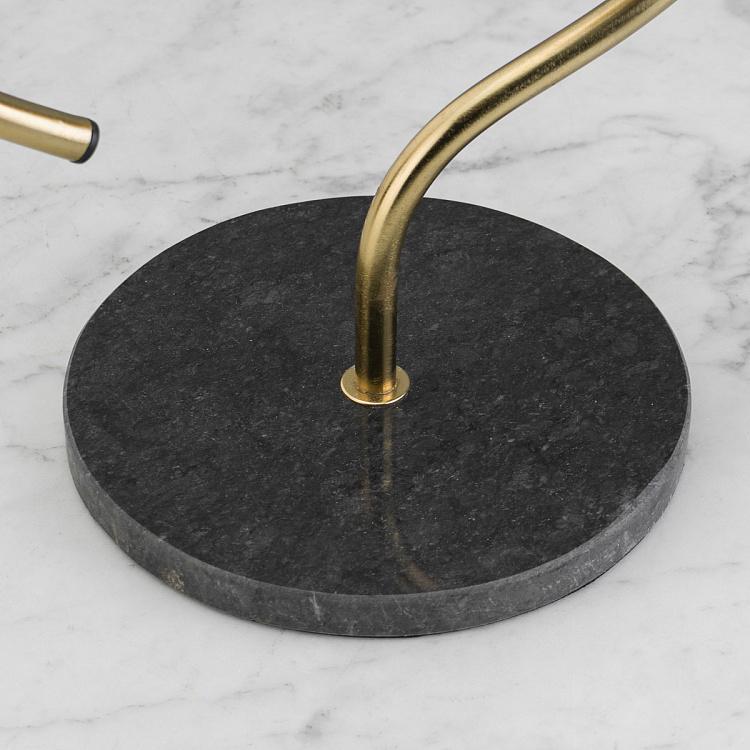 Настольная лампа с чёрным мраморным основанием Арсо Arceau Table Lamp Black Marble Base