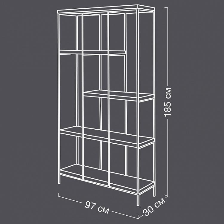 Стеллаж из дерева манго Инициал Initial Etagere