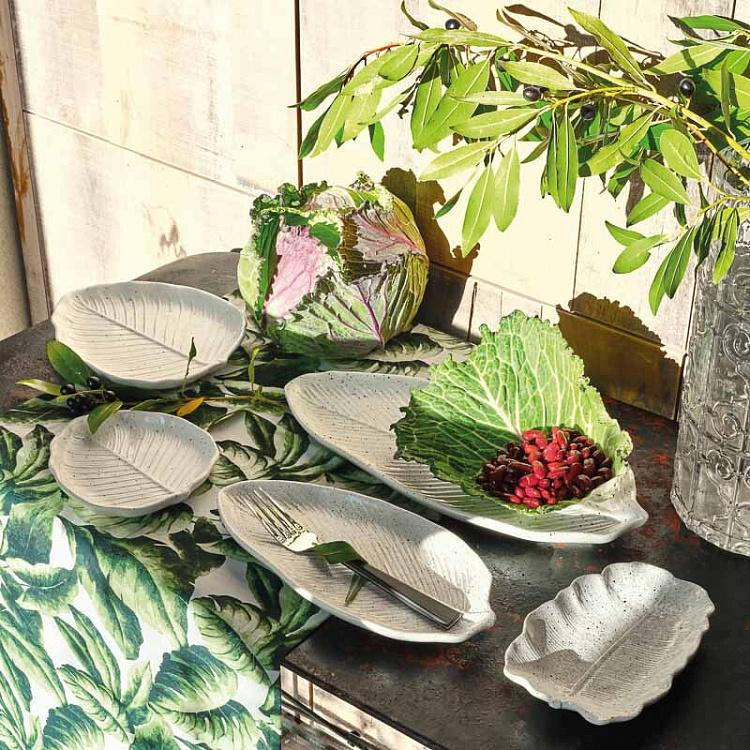 Длинное сервировочное блюдо-лист Зельда, S Zelda Plate Leaf Elongated Small
